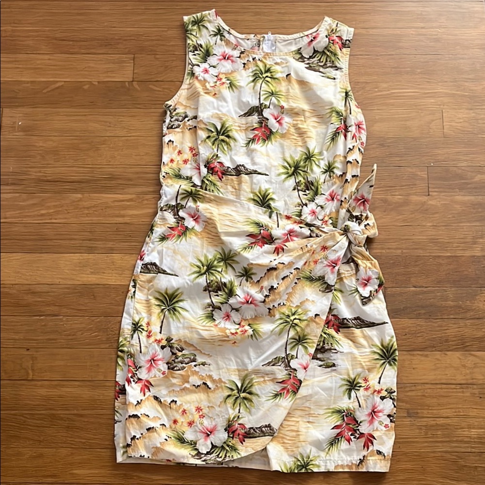 Vintage Sarong Style Made in Hawaii Mini Dress